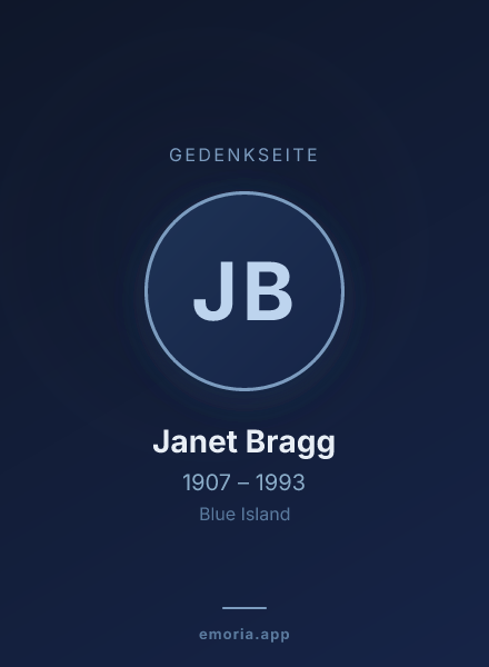 Gedenkportrait von Janet Bragg