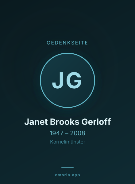 Gedenkportrait von Janet Brooks Gerloff
