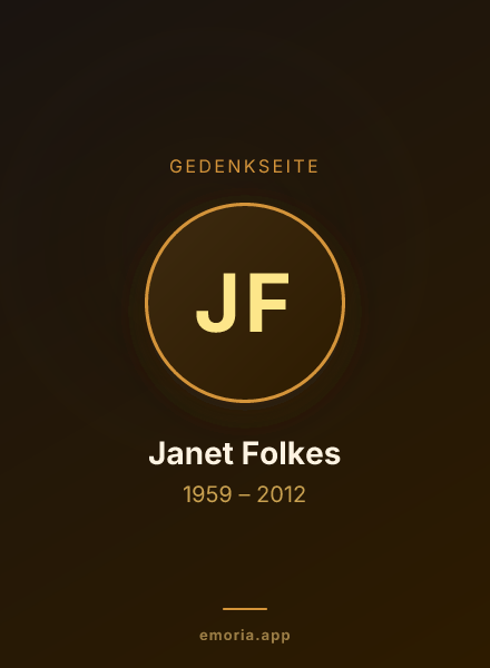 Gedenkportrait von Janet Folkes