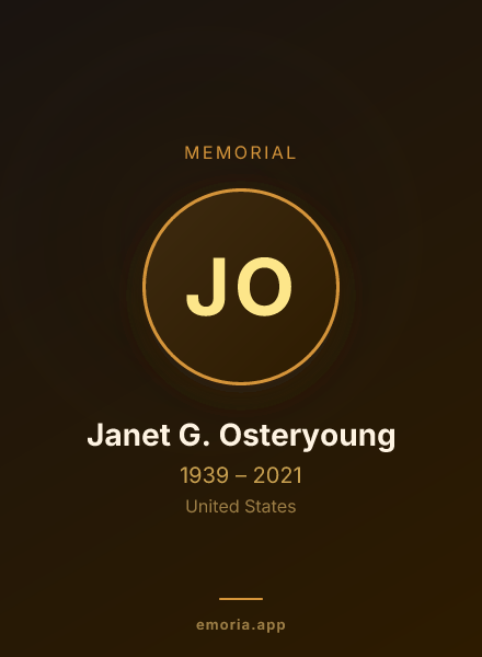 Memorial portrait of Janet G. Osteryoung