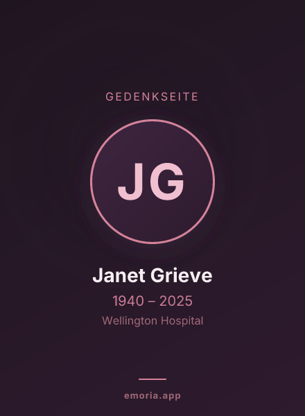 Gedenkportrait von Janet Grieve