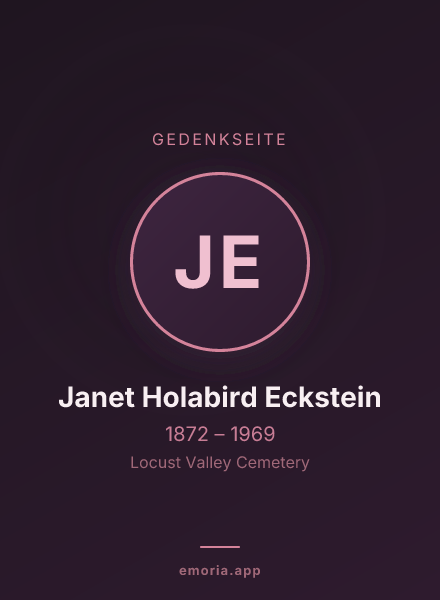 Gedenkportrait von Janet Holabird Eckstein