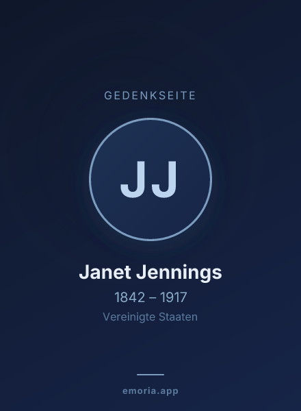 Gedenkportrait von Janet Jennings