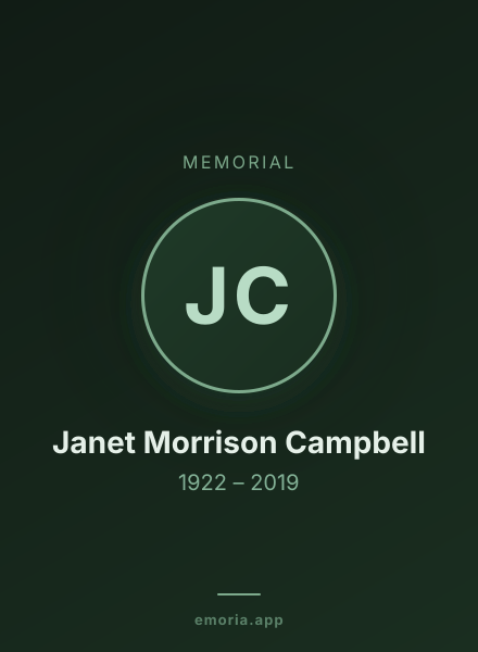Memorial portrait of Janet Morrison Campbell