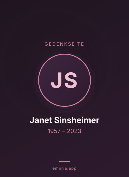 Gedenkportrait von Janet Sinsheimer