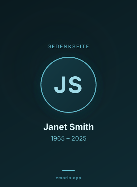 Gedenkportrait von Janet Smith