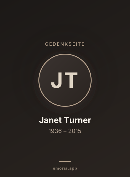 Gedenkportrait von Janet Turner