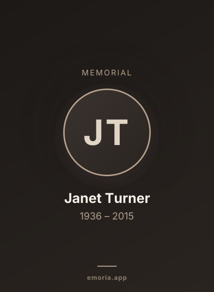 Memorial portrait of Janet Turner