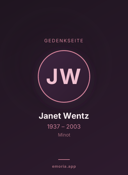 Gedenkportrait von Janet Wentz
