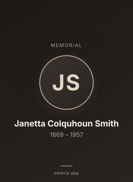 Memorial portrait of Janetta Colquhoun Smith