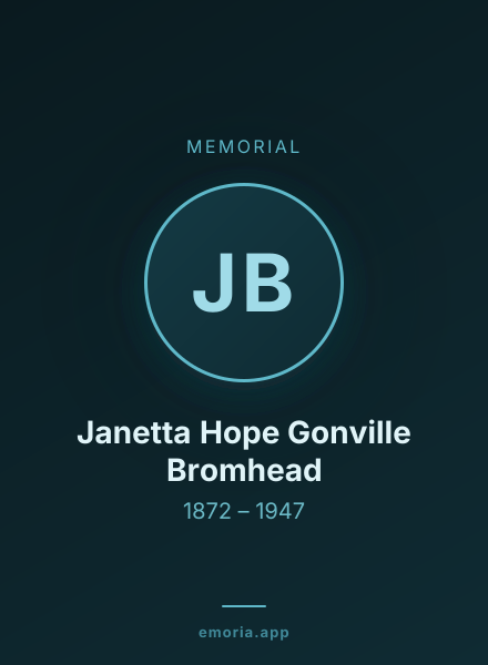 Memorial portrait of Janetta Hope Gonville Bromhead