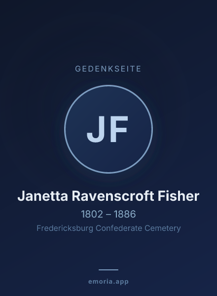 Gedenkportrait von Janetta Ravenscroft Fisher
