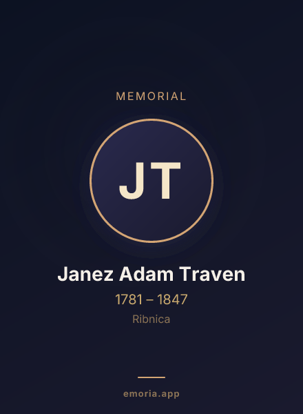 Memorial portrait of Janez Adam Traven