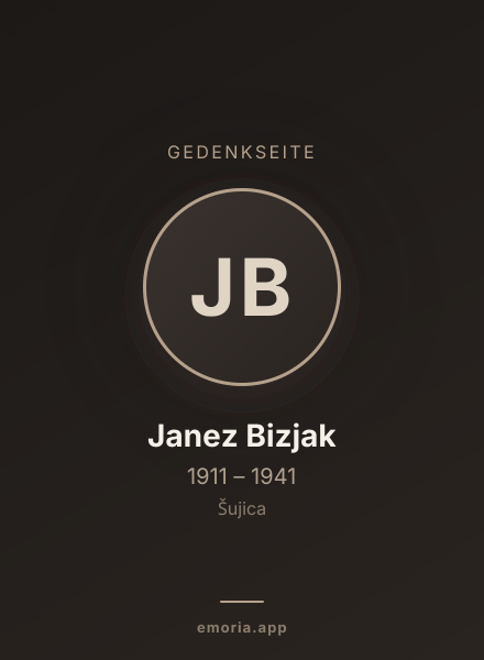 Gedenkportrait von Janez Bizjak