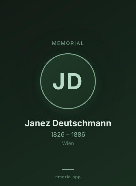 Memorial portrait of Janez Deutschmann