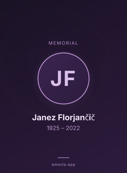 Memorial portrait of Janez Florjančič