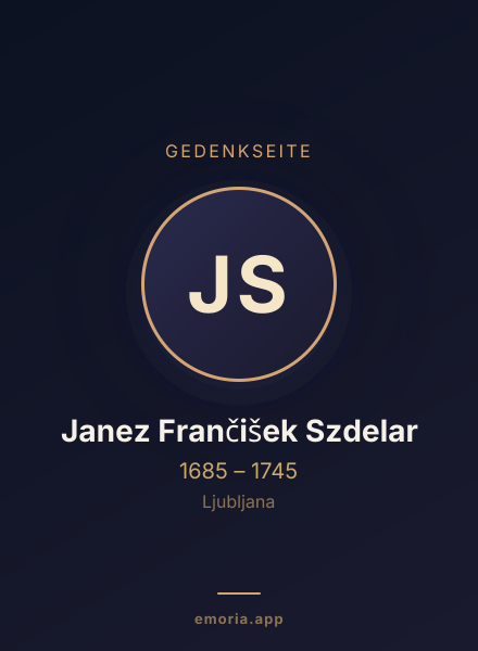 Gedenkportrait von Janez Frančišek Szdelar