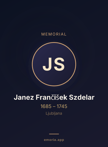 Memorial portrait of Janez Frančišek Szdelar