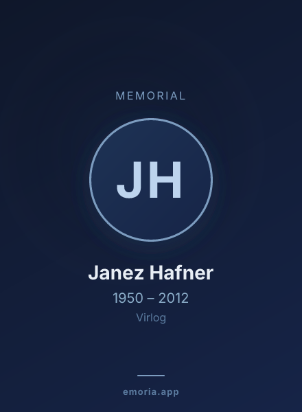 Memorial portrait of Janez Hafner