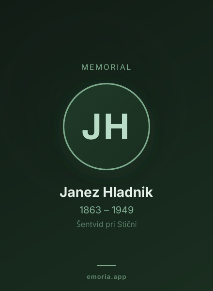 Memorial portrait of Janez Hladnik