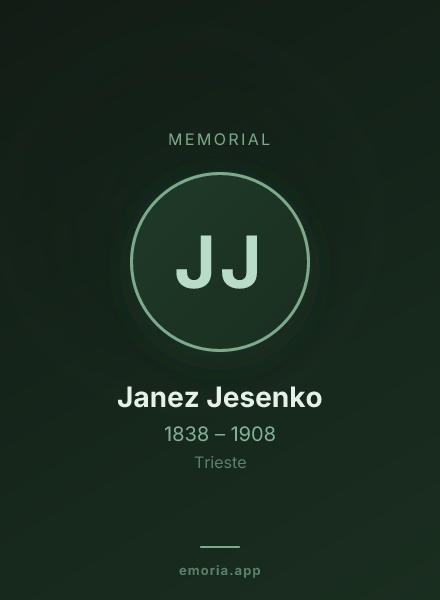 Memorial portrait of Janez Jesenko