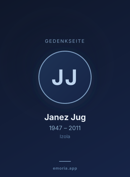 Gedenkportrait von Janez Jug