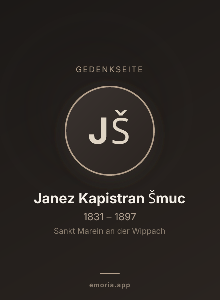 Gedenkportrait von Janez Kapistran Šmuc