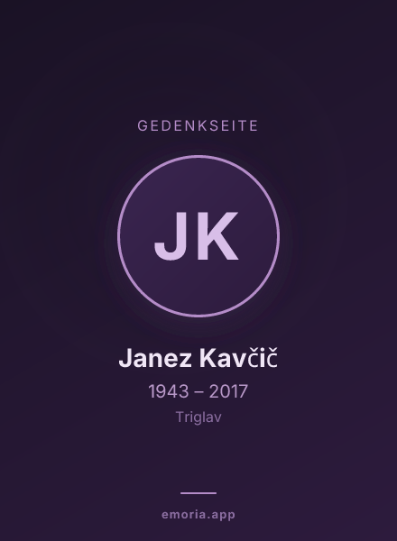 Gedenkportrait von Janez Kavčič