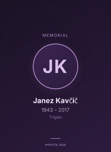 Memorial portrait of Janez Kavčič