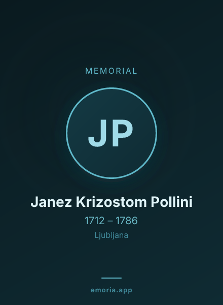 Memorial portrait of Janez Krizostom Pollini