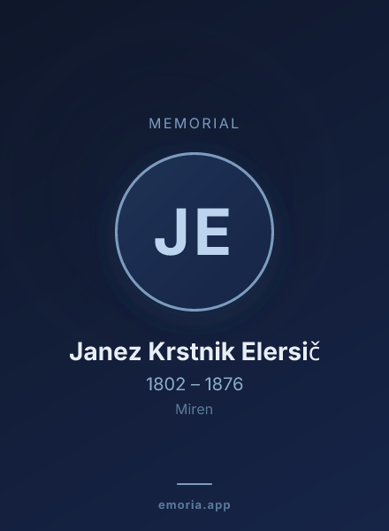Memorial portrait of Janez Krstnik Elersič