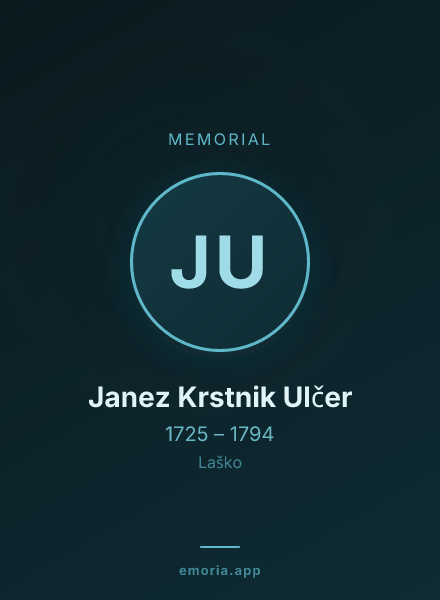Memorial portrait of Janez Krstnik Ulčer