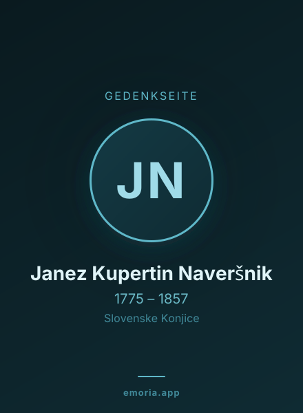 Gedenkportrait von Janez Kupertin Naveršnik