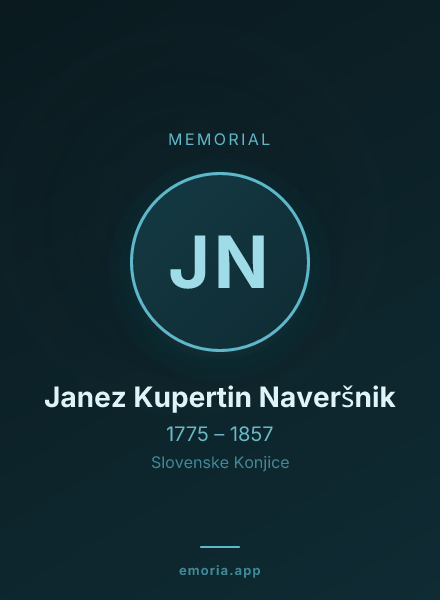 Memorial portrait of Janez Kupertin Naveršnik