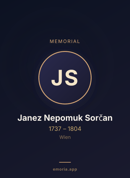 Memorial portrait of Janez Nepomuk Sorčan