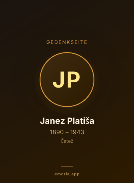 Gedenkportrait von Janez Platiša