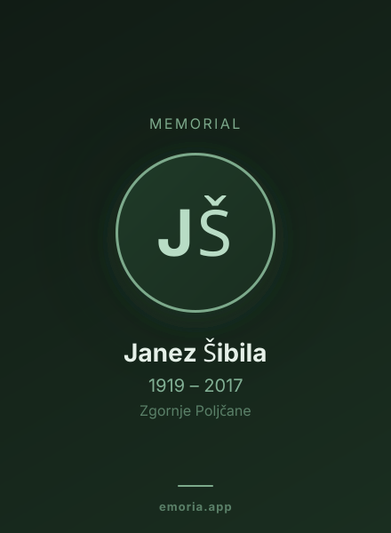 Memorial portrait of Janez Šibila