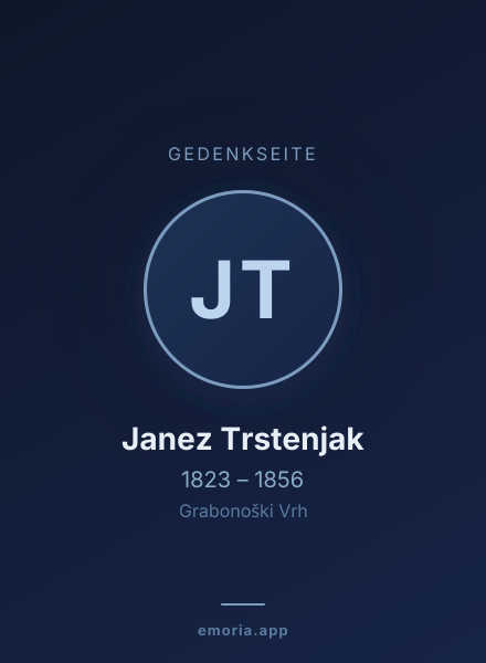 Gedenkportrait von Janez Trstenjak