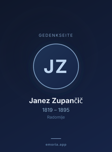 Gedenkportrait von Janez Zupančič
