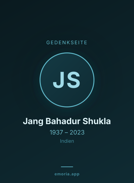 Gedenkportrait von Jang Bahadur Shukla