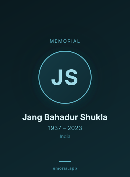 Memorial portrait of Jang Bahadur Shukla