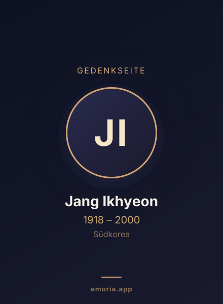 Gedenkportrait von Jang Ikhyeon