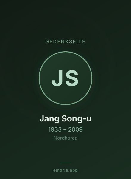 Gedenkportrait von Jang Song-u