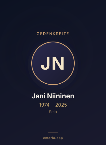 Gedenkportrait von Jani Niininen