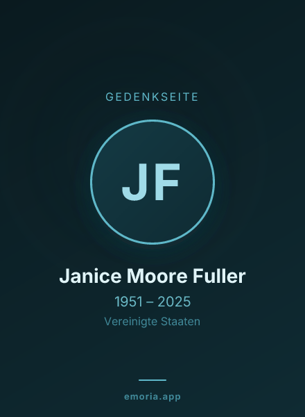Gedenkportrait von Janice Moore Fuller