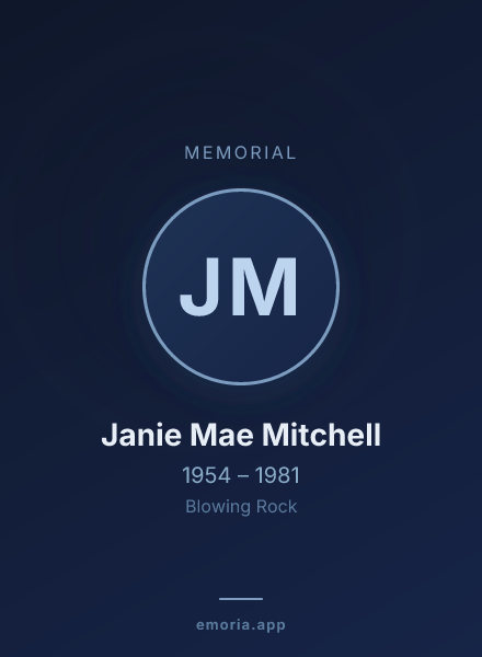 Memorial portrait of Janie Mae Mitchell