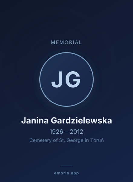 Memorial portrait of Janina Gardzielewska