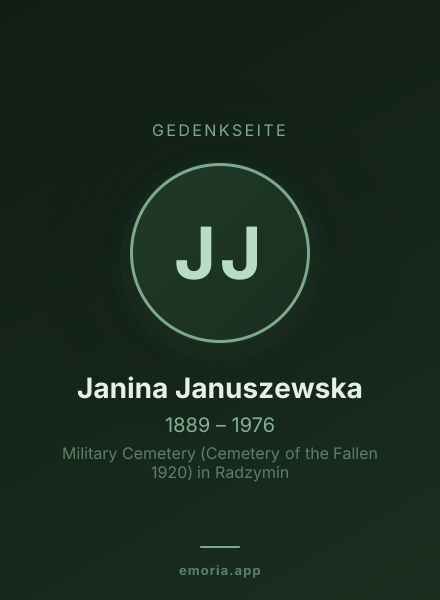 Gedenkportrait von Janina Januszewska