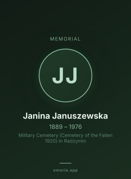 Memorial portrait of Janina Januszewska