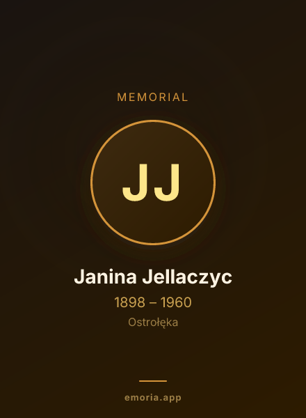 Memorial portrait of Janina Jellaczyc